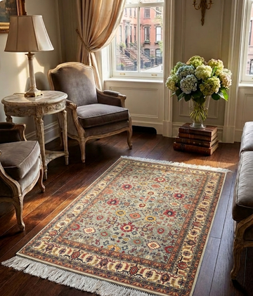 Elegant Handwoven Chobi Rug