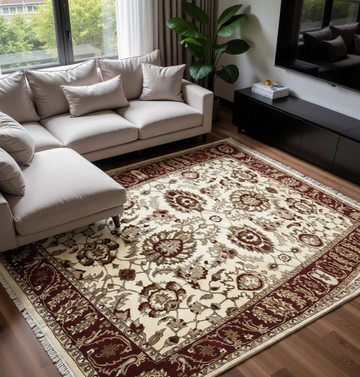 gold Chobi double knot rug